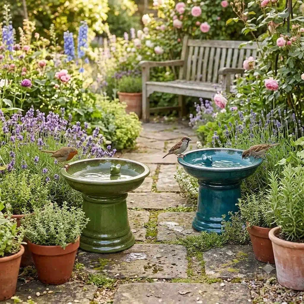 Small Birdbath on Pedestal